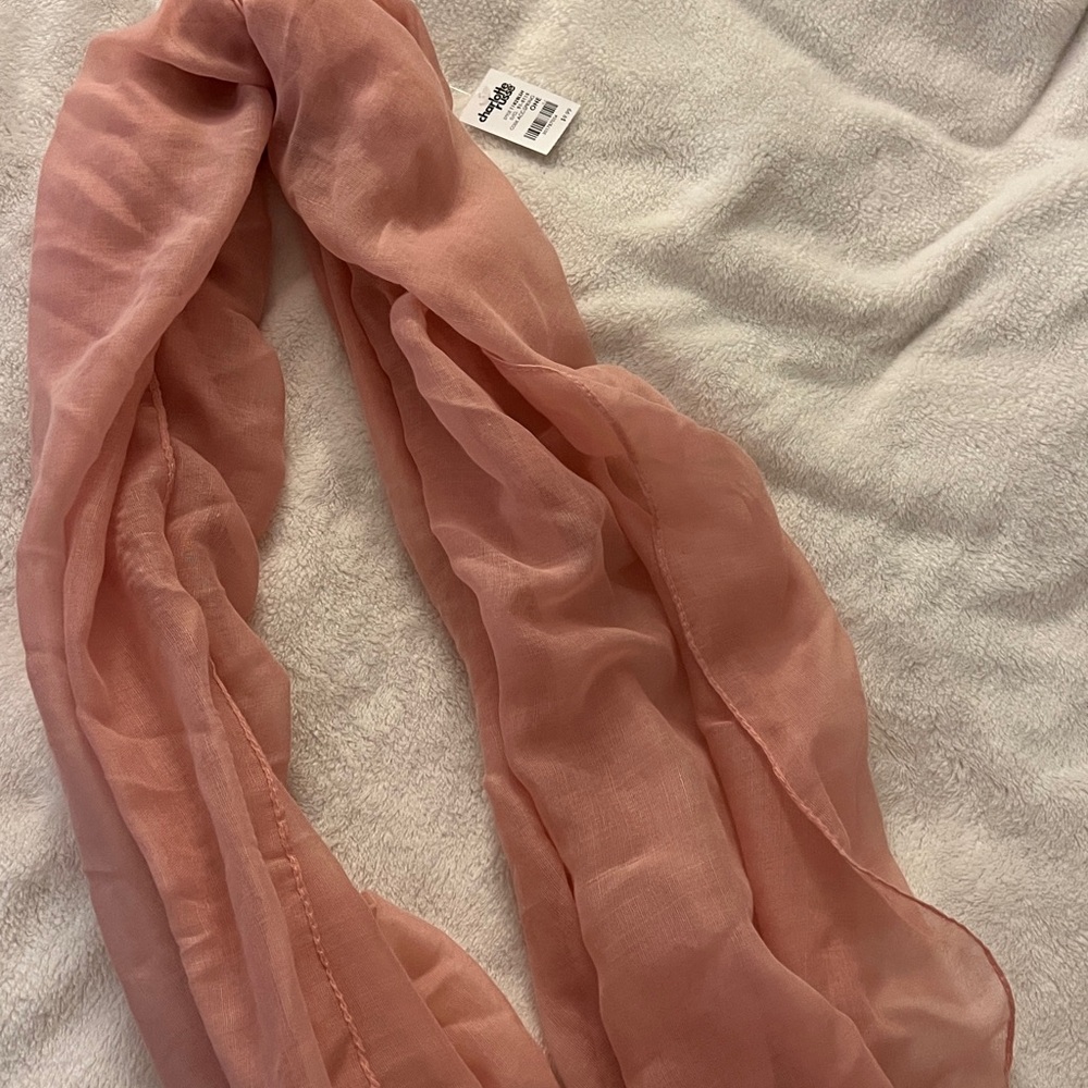 Light pink infinity scarf